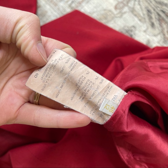 Valentino Roma Made in Italy Red Suit Coat Skirt 2 PC Set Women’s Sz 46/12. O - Picture 10 of 13